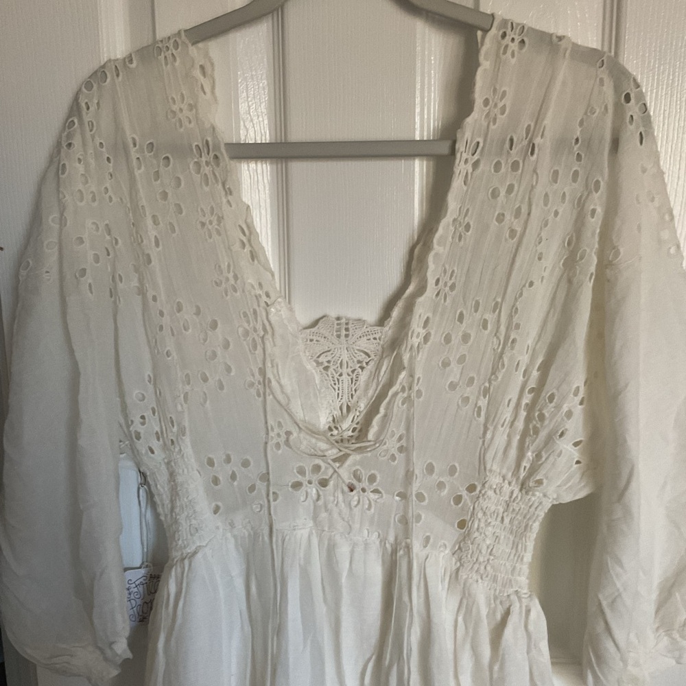Free People Cream Boho Dress